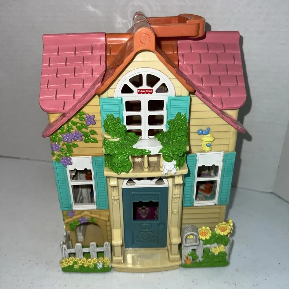 Vintage Fisher-Price Loving Family Sweet Streets Country Cottage Doll House 2000